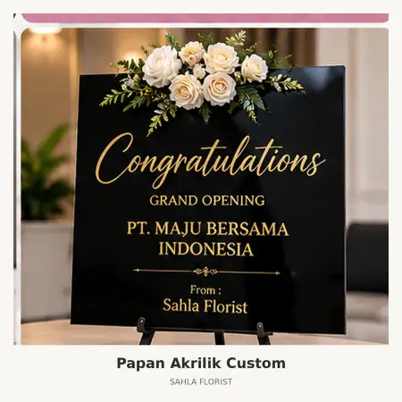 Papan Bunga Akrilik Cimanggis